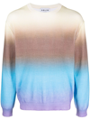 SOLID HOMME GRADIENT-EFFECT COTTON SWEATSHIRT