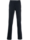 INCOTEX PRESSED-CREASE SLIM-CUT TROUSERS