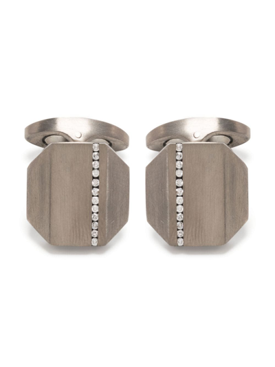 Tateossian Diamond-embellished Cufflinks In Silver