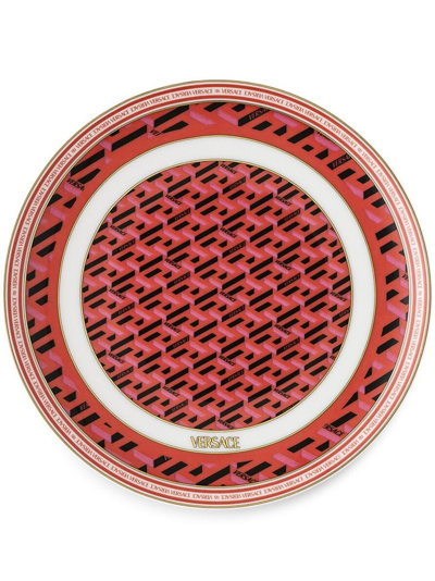 Versace X Rosenthal La Greca Signature 面包盘（17厘米） In Red