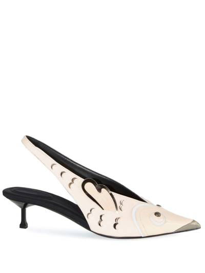 Pucci Studded Leather Slingback Pumps In Pink