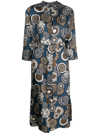 's Max Mara Graphic-print Belted Silk Midi Dress In Black