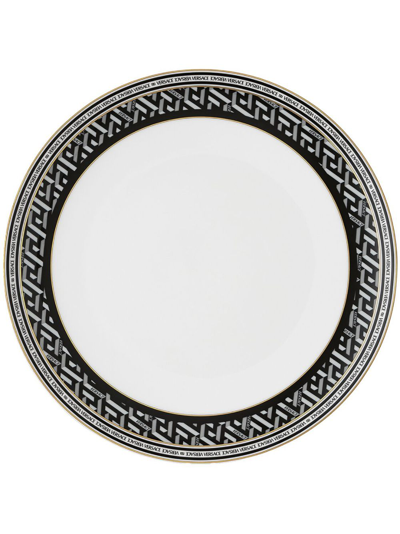 Versace X Rosenthal La Greca Signature Dinner Plate (28cm) In Black
