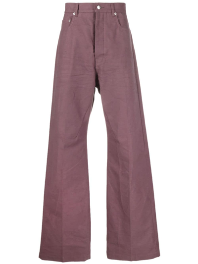 Rick Owens High-waist Wide-leg Trousers In Purple