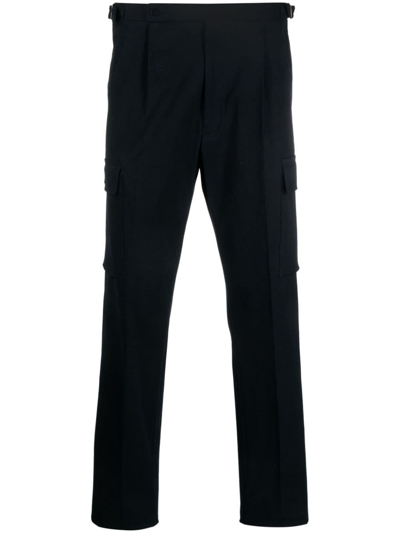 Kiton Straight-leg Cargo Trousers In Blue