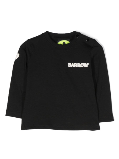 Barrow Babies' Logo-print Long-sleeve T-shirt In Black