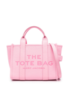 Marc Jacobs The Leather Small Tote Bag In Fluro Candy Pink