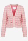 Giambattista Valli Lurex Tweed Jacket In Pink