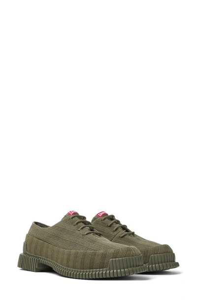 Camper Pix 30mm Striped Lace-up Shoes In Dark Green