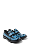 Camperlab Mil 1978 Leather Loafers In Black Light Blue