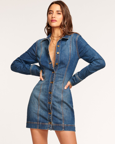 Ramy Brook Gracelyn Denim Mini Dress In Medium Wash | ModeSens