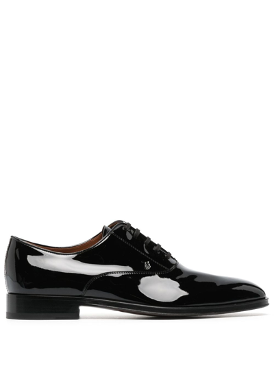 Tod's Brushed Leather Oxford Lace-up Shoes In Black