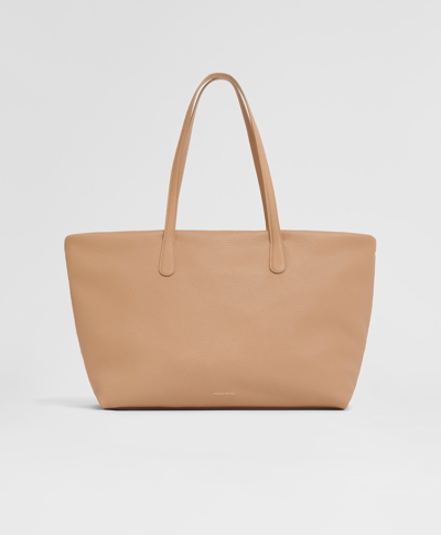 Mansur Gavriel Small East-west Zip Leather Tote Bag In Nocciola