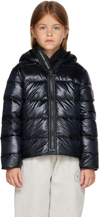 Canada Goose Kids Black Crofton Hoody Down Jacket In 61 Black