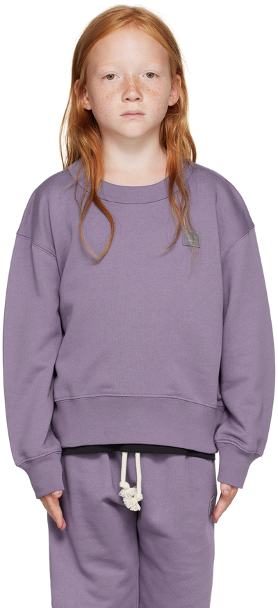 Acne Studios Kids Purple Patch Sweatshirt In Di0021- Faded Purple