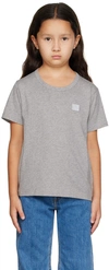 Acne Studios Kids Gray Patch T-shirt In Dl0034- Light Grey M