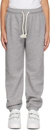 Acne Studios Kids Gray Patch Sweatpants In Dk0010- Light Grey M