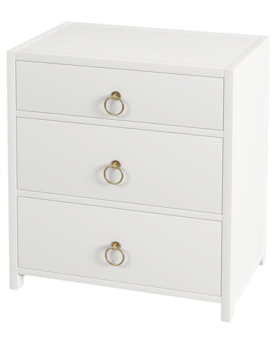 Butler Specialty Company Lark 3 Drawer Nightstand In White