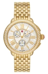 Michele Serein 18k Gold Plated Diamond Watch In Gold