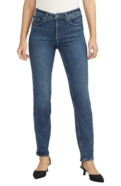 Silver Jeans Co. Infinite Fit Mid Rise Straight Leg Jeans In Indigo