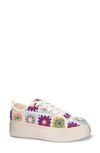 Dirty Laundry Rambling Crochet Platform Sneaker In Pink