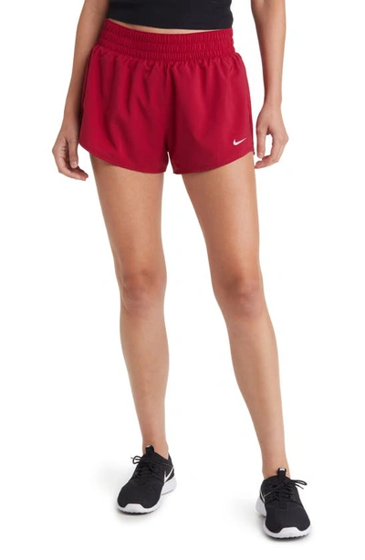 Nike Dri-fit One Shorts In Noble Red/ Reflective Silv