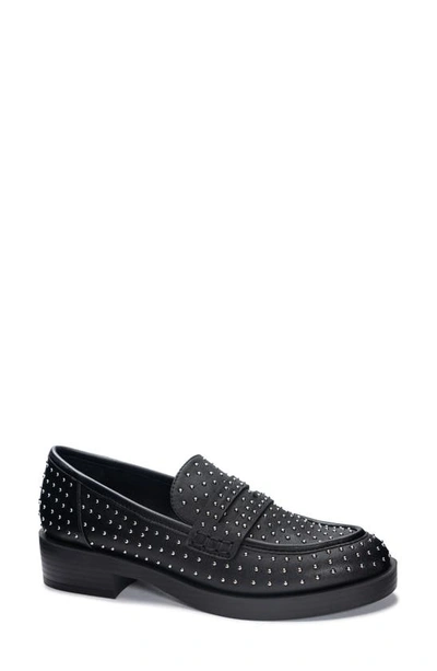 Chinese Laundry Paxx Smooth Stud Penny Loafer In Black Multi