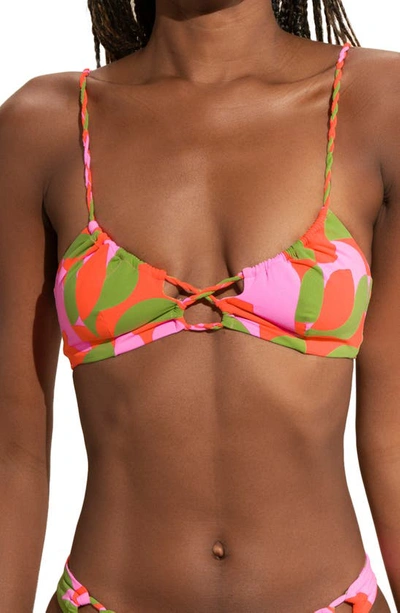 Maaji Hypergeo Kelly Reversible Bikini Top In Pink