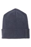 Brunello Cucinelli Cashmere Knit Beanie With Monili Detail In C8901 Night Sky