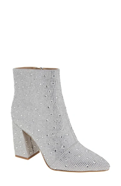 Bcbgeneration Briel Embellished Pointed Toe Bootie In Silver