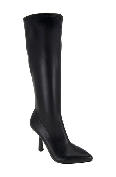 Bcbgeneration Isra Knee High Pointed Toe Boot In Black - Synthetic