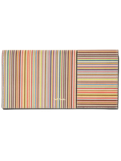 Paul Smith Signature Stripe Coin Purse In Multicolour