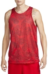 Nike Dri-fit Reversible Mesh Tank In Red