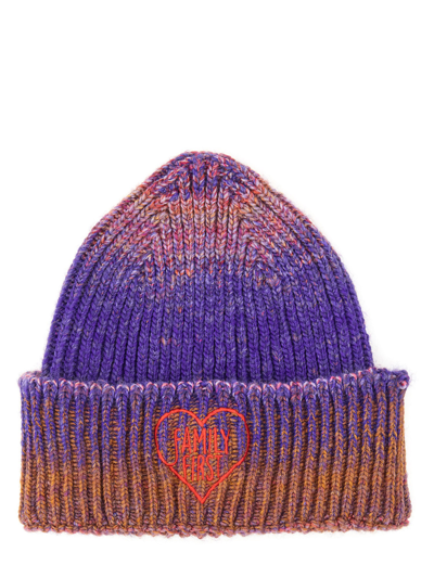 Family First Beanie Hat In Purple