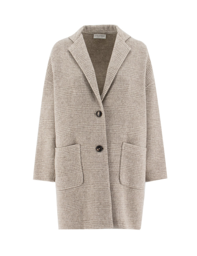 Le Tricot Perugia Coat In Grey