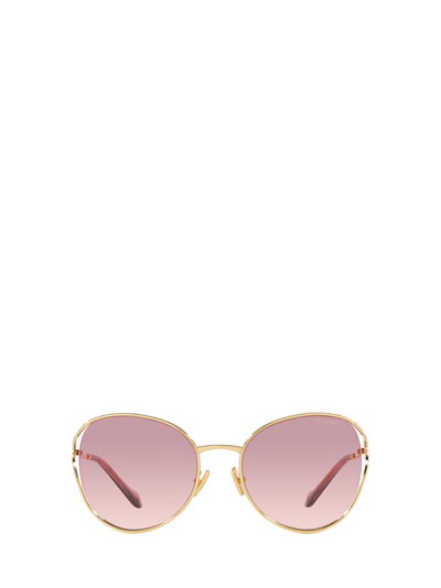 Miu Miu Mu 53ys Gold Sunglasses In Gold/pink Gradient
