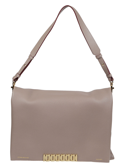 Victoria Beckham Jumbo Chain Shoulder Bag In Taupe