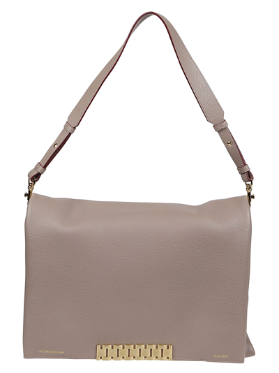 Victoria Beckham Jumbo Chain Shoulder Bag In Neutrals