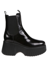 HOGAN H-STRIPES WEDGE CHELSEA ANKLE BOOTS
