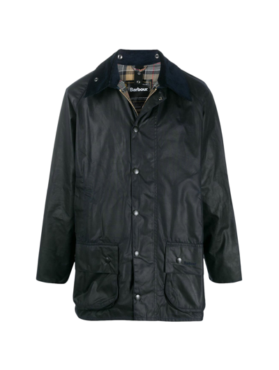 Barbour Beaufort Wax Jacket In Blue