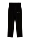 Palm Angels Jogginghose Aus Samt Mit Logo In Black White