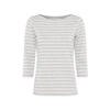 GREAT PLAINS ESSENTIAL JERSEY 3 4 LENGTH SLEEVE STRIPED GREY MILK