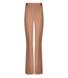 ELISABETTA FRANCHI NUDE PALAZZO TROUSERS WITH LOGO