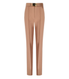 ELISABETTA FRANCHI NUDE TROUSERS WITH BELT