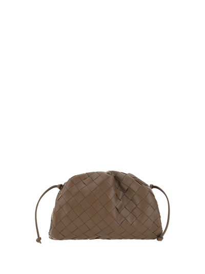 Bottega Veneta Mini Pouch Bag In Brown/grey/gold