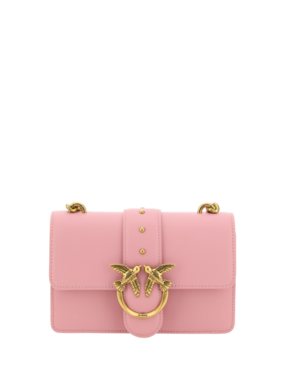 Pinko Love One Mini Shoulder Bag In Bubble Pink