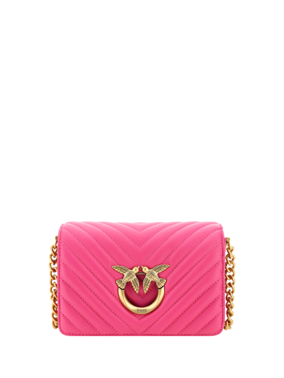 Pinko Love Click Mini Shoulder Bag In Pink