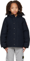 CANADA GOOSE KIDS NAVY LOGAN DOWN JACKET