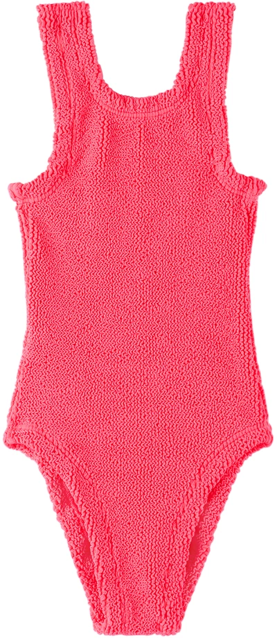 Hunza G Baby Pink Classic One-piece Swimsuit In Hot Pink