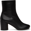 Mm6 Maison Margiela Ankle Boot With Block Heel And Round Toe In Black